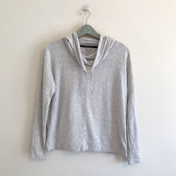 Calvin Klein | Gray Cowl Neck Sweatshirt - Picture 1 of 8